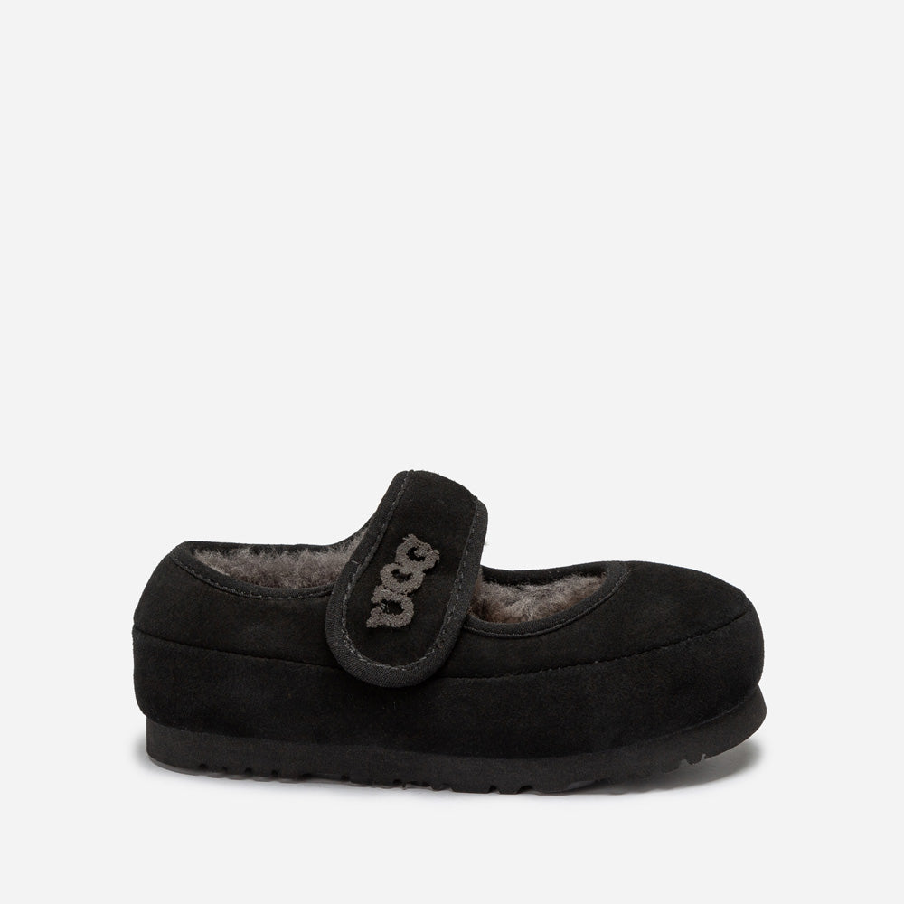 Ugg Logo Kids Mary Jane-Kids Slippers-PEROZ Accessories