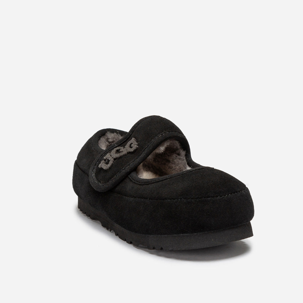 Ugg Logo Kids Mary Jane-Kids Slippers-PEROZ Accessories