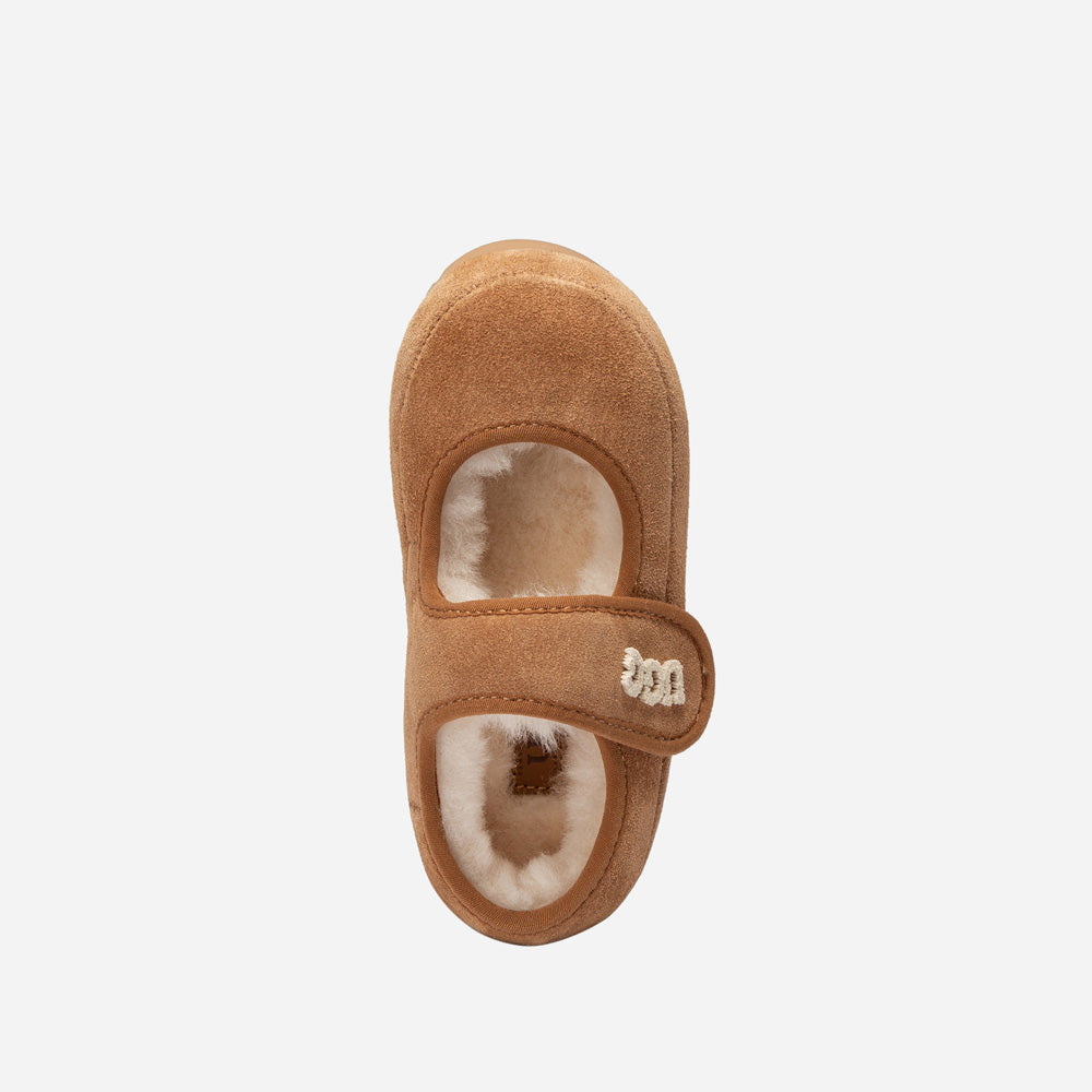 Ugg Logo Kids Mary Jane-Kids Slippers-PEROZ Accessories
