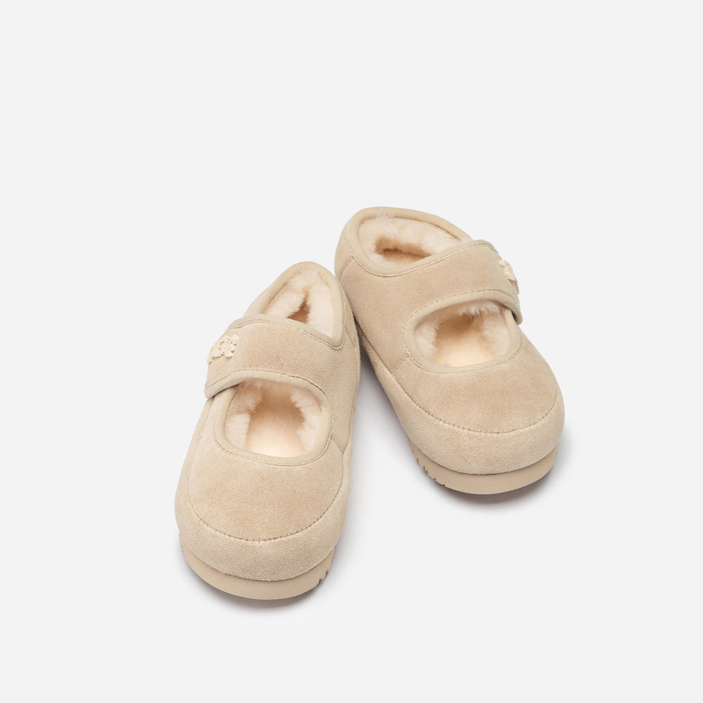 Ugg Logo Kids Mary Jane-Kids Slippers-PEROZ Accessories