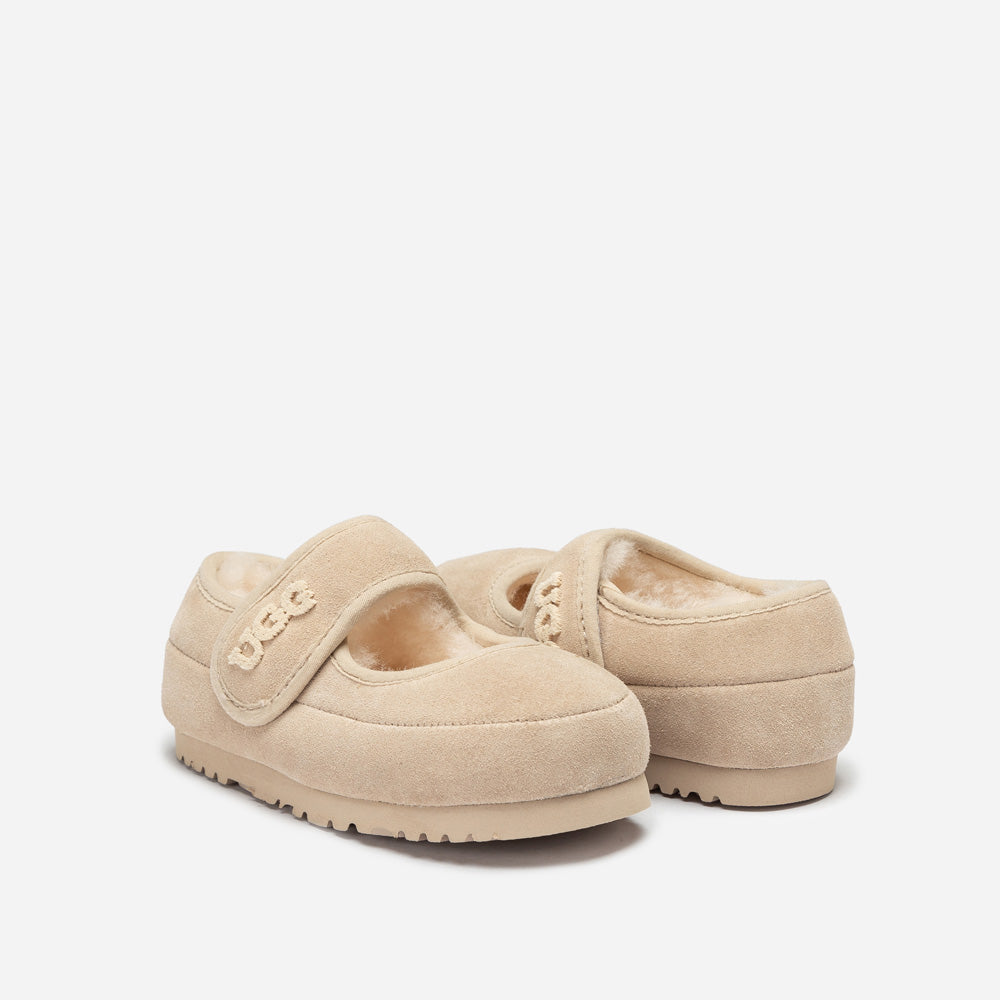 Ugg Logo Kids Mary Jane-Kids Slippers-PEROZ Accessories