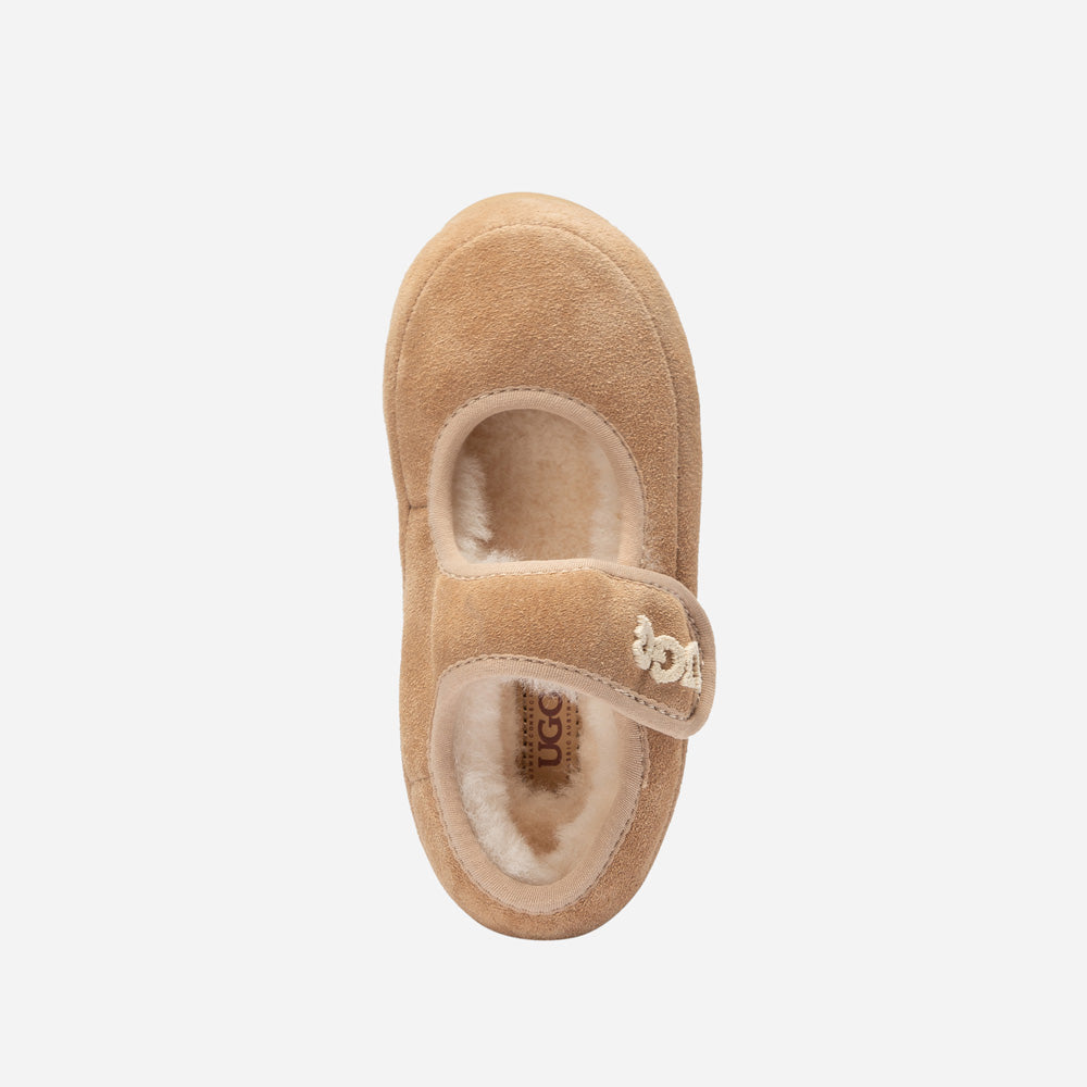 Ugg Logo Kids Mary Jane-Kids Slippers-PEROZ Accessories