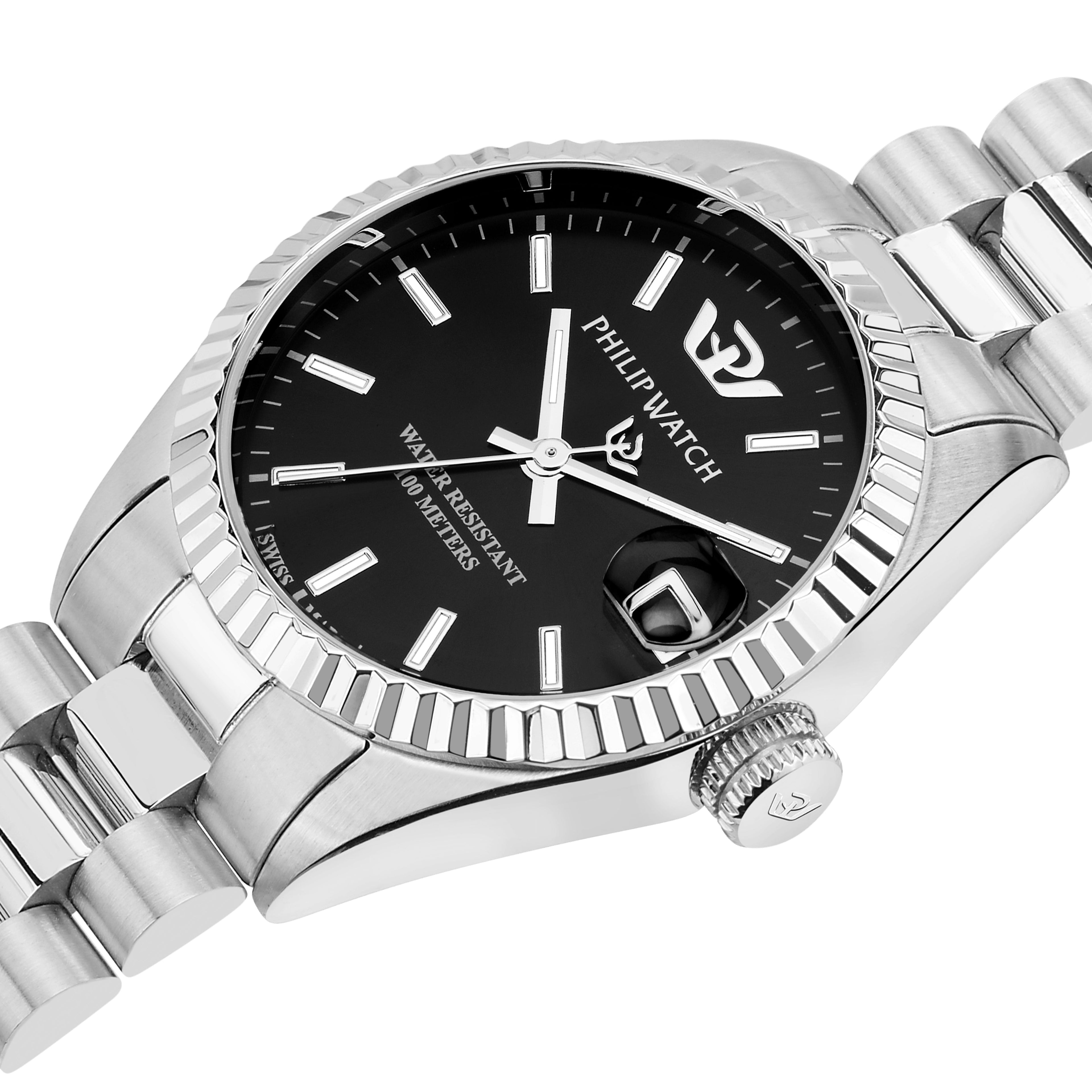 Philip Watch Caribe Black Dial 31mm Watch-Watches-PEROZ Accessories
