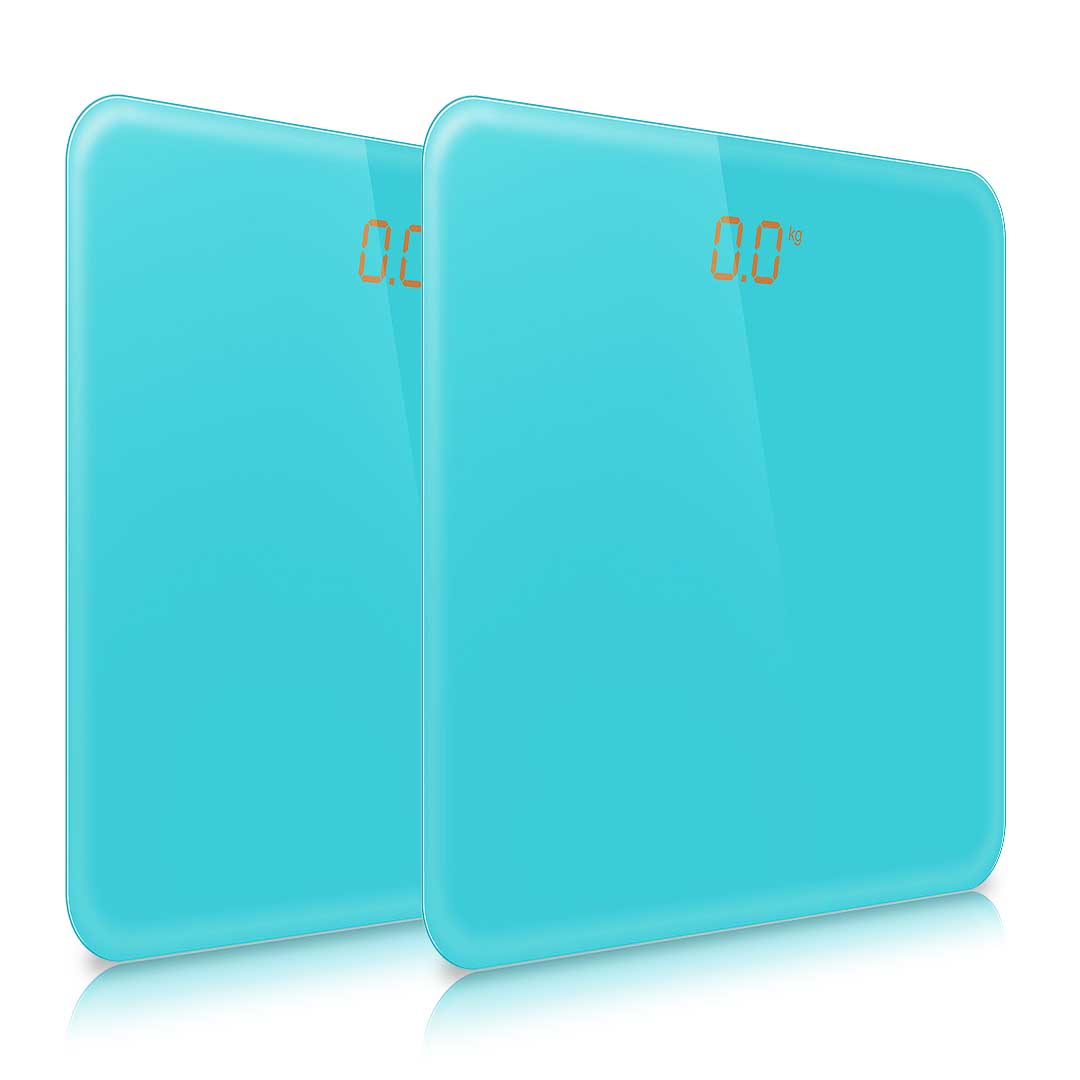 SOGA 2X 180kg Digital Fitness Weight Bathroom Gym Body Glass LCD Electronic Scales Blue-Body Weight Scales-PEROZ Accessories