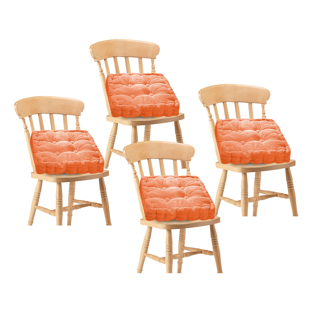 SOGA 4X Orange Square Cushion Soft Leaning Plush Backrest Throw Seat Pillow Home Office Decor-Chair & Sofa Cushions-PEROZ Accessories