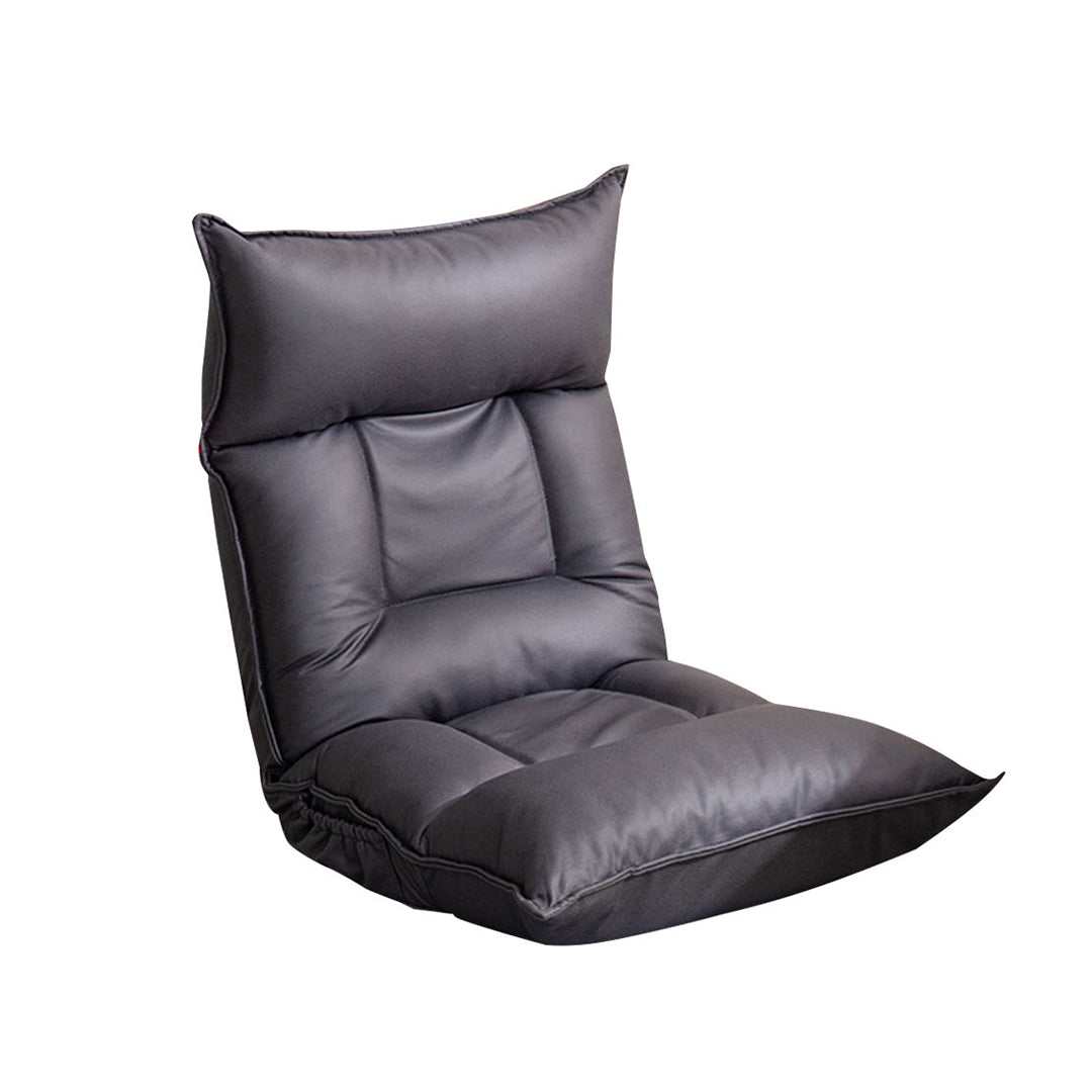 SOGA Grey Lounge Recliner Lazy Sofa Bed Tatami Cushion Collapsible Backrest Seat Home Office Decor-Recliner Chair-PEROZ Accessories