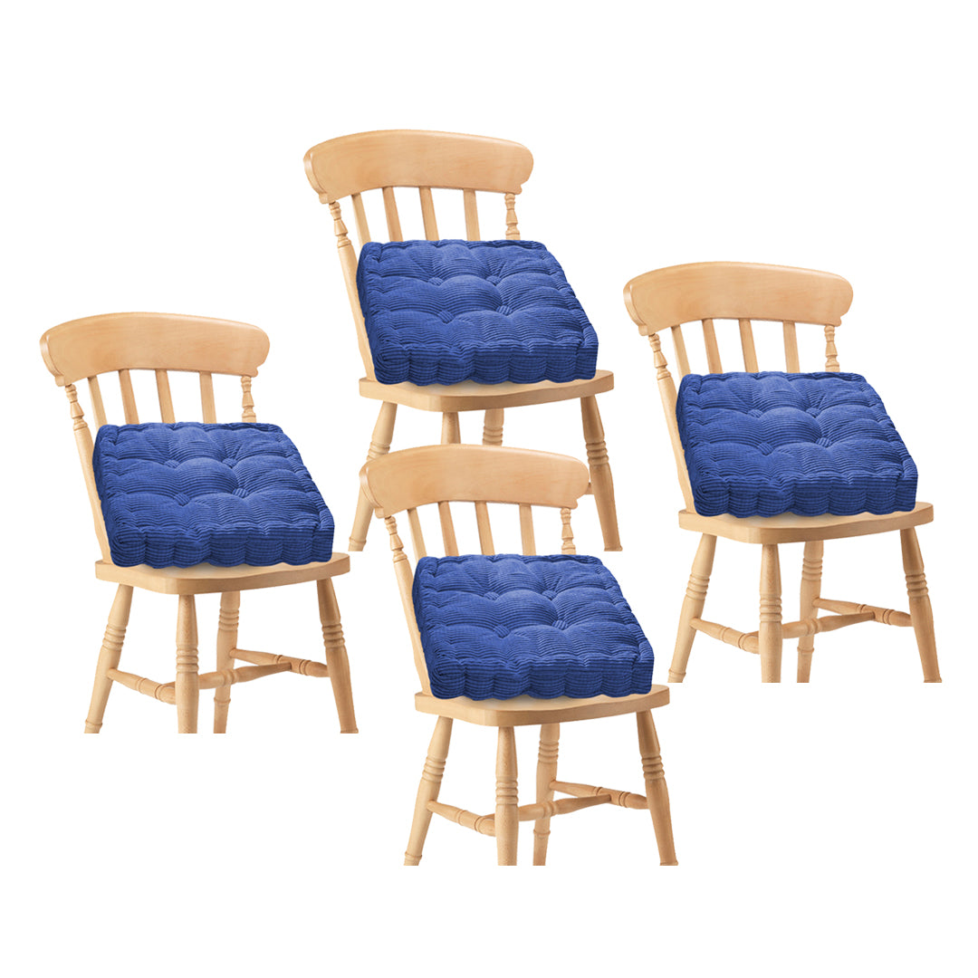 SOGA 4X Blue Square Cushion Soft Leaning Plush Backrest Throw Seat Pillow Home Office Decor-Chair & Sofa Cushions-PEROZ Accessories