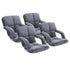 SOGA 4X Foldable Lounge Cushion Adjustable Floor Lazy Recliner Chair with Armrest Grey - Kid-Recliner Chair-PEROZ Accessories