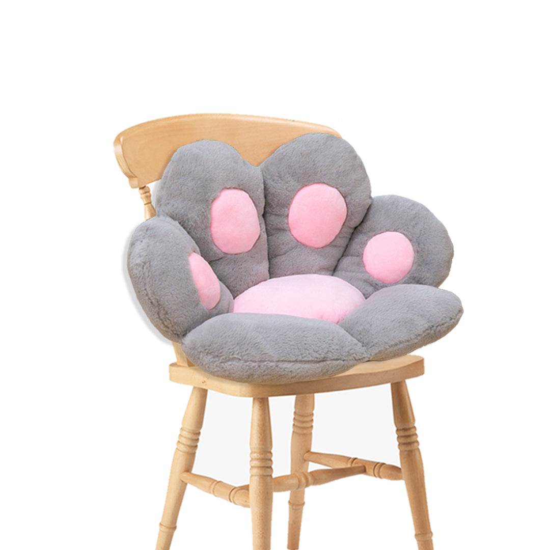 SOGA Grey Paw Shape Cushion Warm Lazy Sofa Decorative Pillow Backseat Plush Mat Home Decor-Chair & Sofa Cushions-PEROZ Accessories