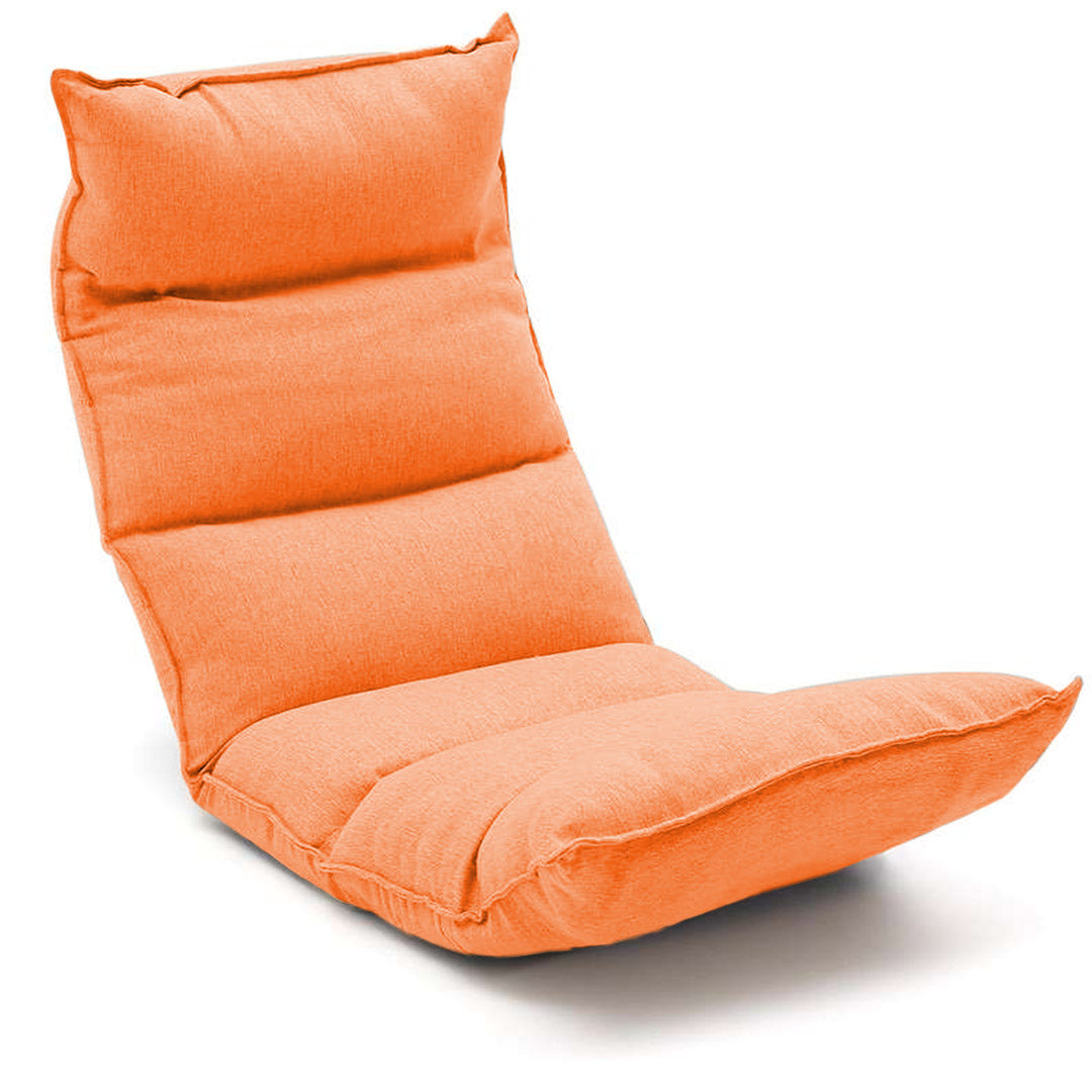 SOGA Foldable Tatami Floor Sofa Bed Meditation Lounge Chair Recliner Lazy Couch Orange-Recliner Chair-PEROZ Accessories