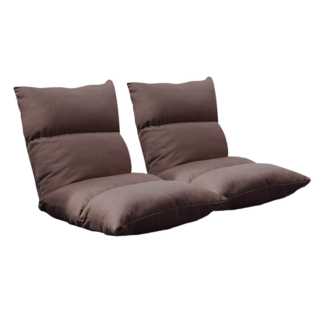 SOGA 2X Lounge Floor Recliner Adjustable Lazy Sofa Bed Folding Game Chair Coffee-Recliner Chair-PEROZ Accessories