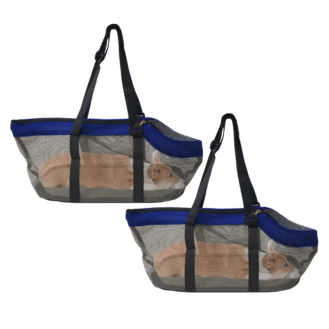 SOGA 2X Grey Pet Carrier Bag Breathable Net Mesh Tote Pouch Dog Cat Travel Essentials-Pet Carriers & Travel Products-PEROZ Accessories
