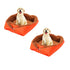 SOGA 2X Orange Dual purpose Cushion Nest Cat Dog Bed Warm Plush Kennel Mat Pet Home Travel Essentials-Pet Carriers & Travel Products-PEROZ Accessories