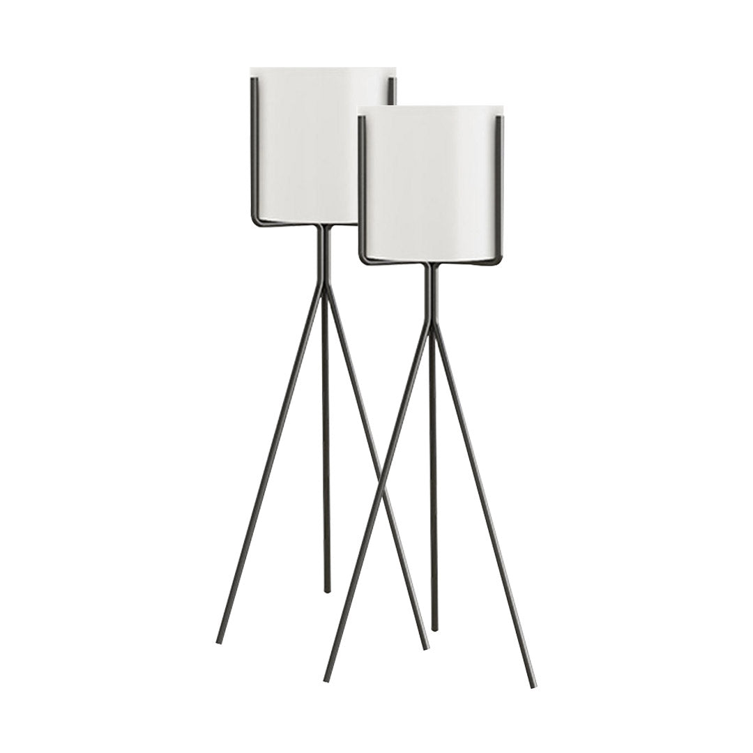 SOGA 2X 70cm Tripod Flower Pot Plant Stand with White Flowerpot Holder Rack Indoor Display-Indoor Pots, Planters and Plant Stands-PEROZ Accessories