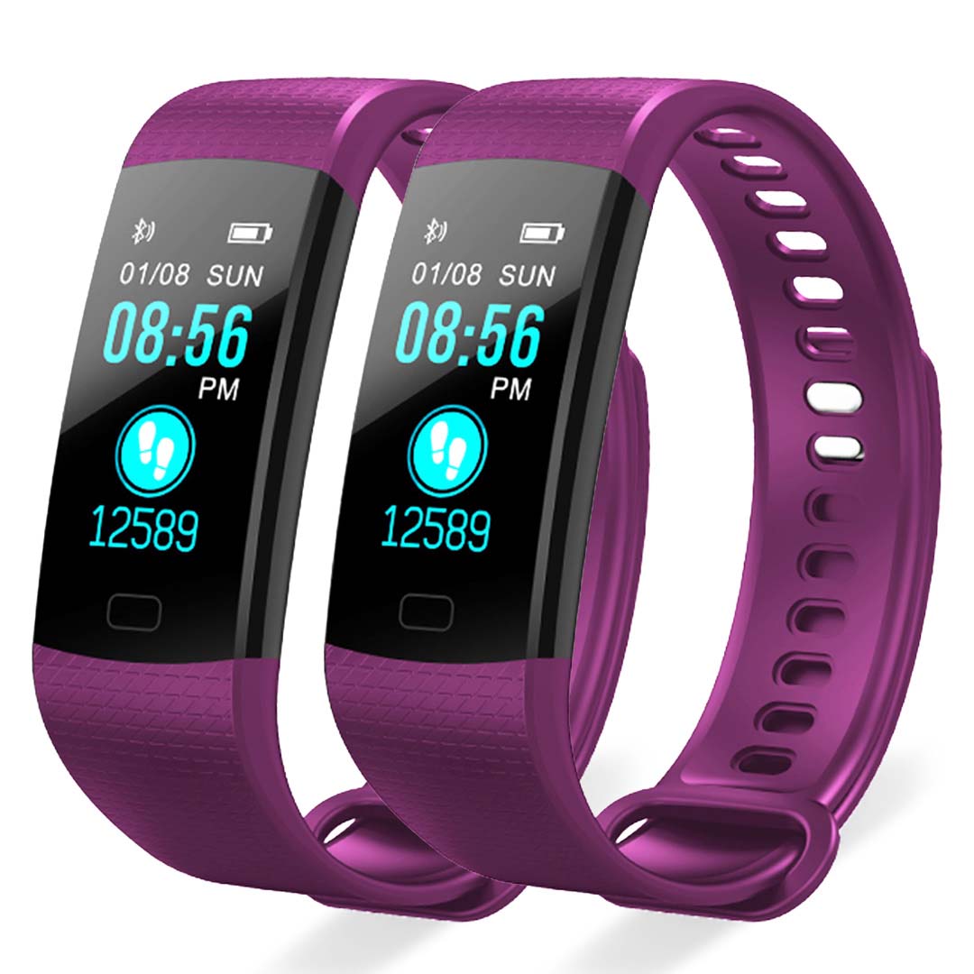 SOGA 2X Sport Smart Watch Health Fitness Wrist Band Bracelet Activity Tracker Purple-Smart Watches-PEROZ Accessories