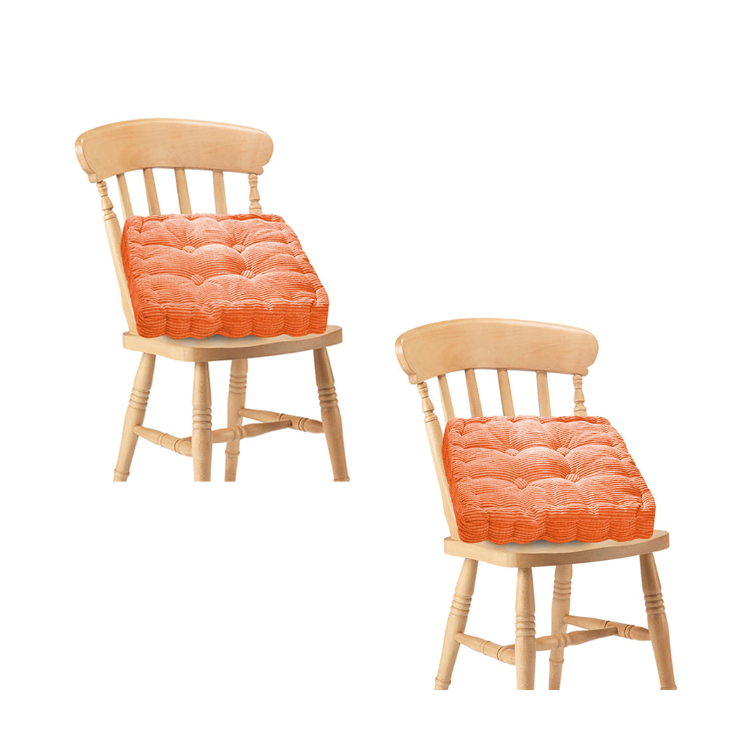 SOGA 2X Orange Square Cushion Soft Leaning Plush Backrest Throw Seat Pillow Home Office Decor-Chair & Sofa Cushions-PEROZ Accessories