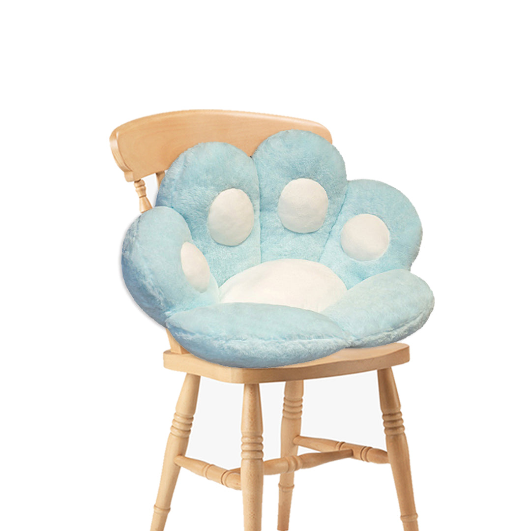 SOGA Blue Paw Shape Cushion Warm Lazy Sofa Decorative Pillow Backseat Plush Mat Home Decor-Chair & Sofa Cushions-PEROZ Accessories