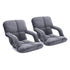SOGA 2X Foldable Lounge Cushion Adjustable Floor Lazy Recliner Chair with Armrest Grey - Kid-Recliner Chair-PEROZ Accessories