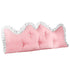 SOGA 120cm Pink Princess Bed Pillow Headboard Backrest Bedside Tatami Sofa Cushion with Ruffle Lace Home Decor-Headboard Pillow-PEROZ Accessories