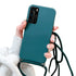 Anymob Huawei Phone Case Forest Green Necklace Lanyard Crossbody Cord Rope Silicone-Mobile Phone Cases-PEROZ Accessories