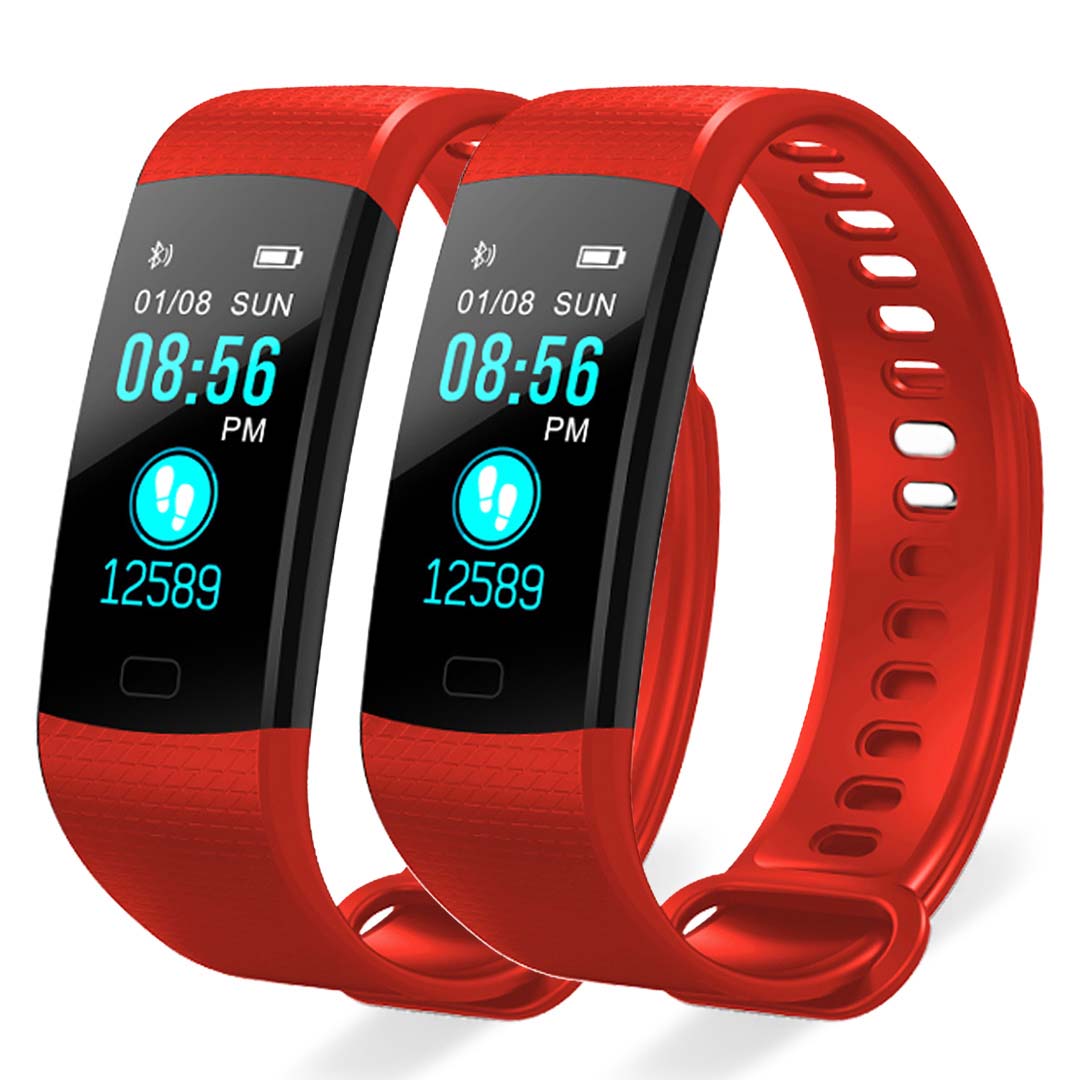 SOGA 2X Sport Smart Watch Health Fitness Wrist Band Bracelet Activity Tracker Red-Smart Watches-PEROZ Accessories
