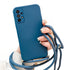 Anymob Samsung Phone Case Dark Blue Crossbody Necklace Lanyard-Mobile Phone Cases-PEROZ Accessories