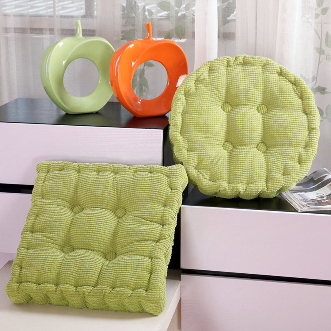 SOGA Green Round Cushion Soft Leaning Plush Backrest Throw Seat Pillow Home Office Decor-Chair & Sofa Cushions-PEROZ Accessories
