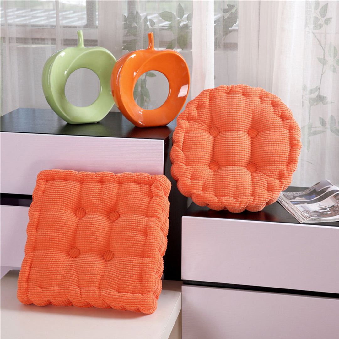 SOGA Orange Square Cushion Soft Leaning Plush Backrest Throw Seat Pillow Home Office Decor-Chair & Sofa Cushions-PEROZ Accessories
