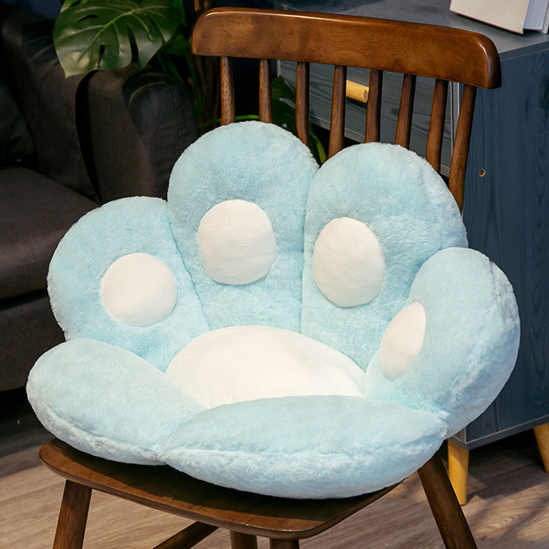 SOGA 70cm Mint Blue Paw Shape Cushion Warm Lazy Sofa Decorative Pillow Backseat Plush Mat Home Decor-Chair & Sofa Cushions-PEROZ Accessories