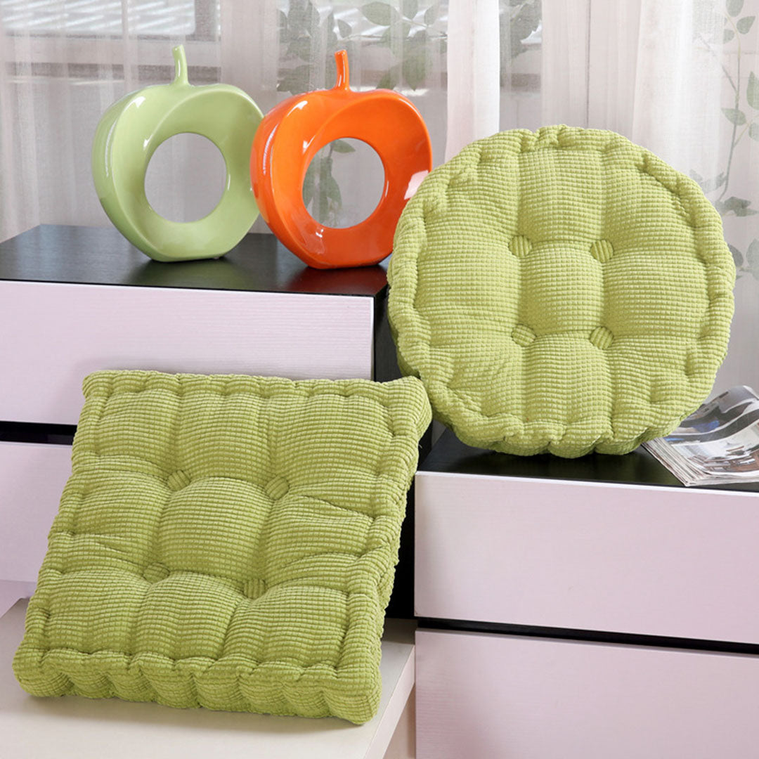 SOGA Green Square Cushion Soft Leaning Plush Backrest Throw Seat Pillow Home Office Sofa Decor-Chair & Sofa Cushions-PEROZ Accessories