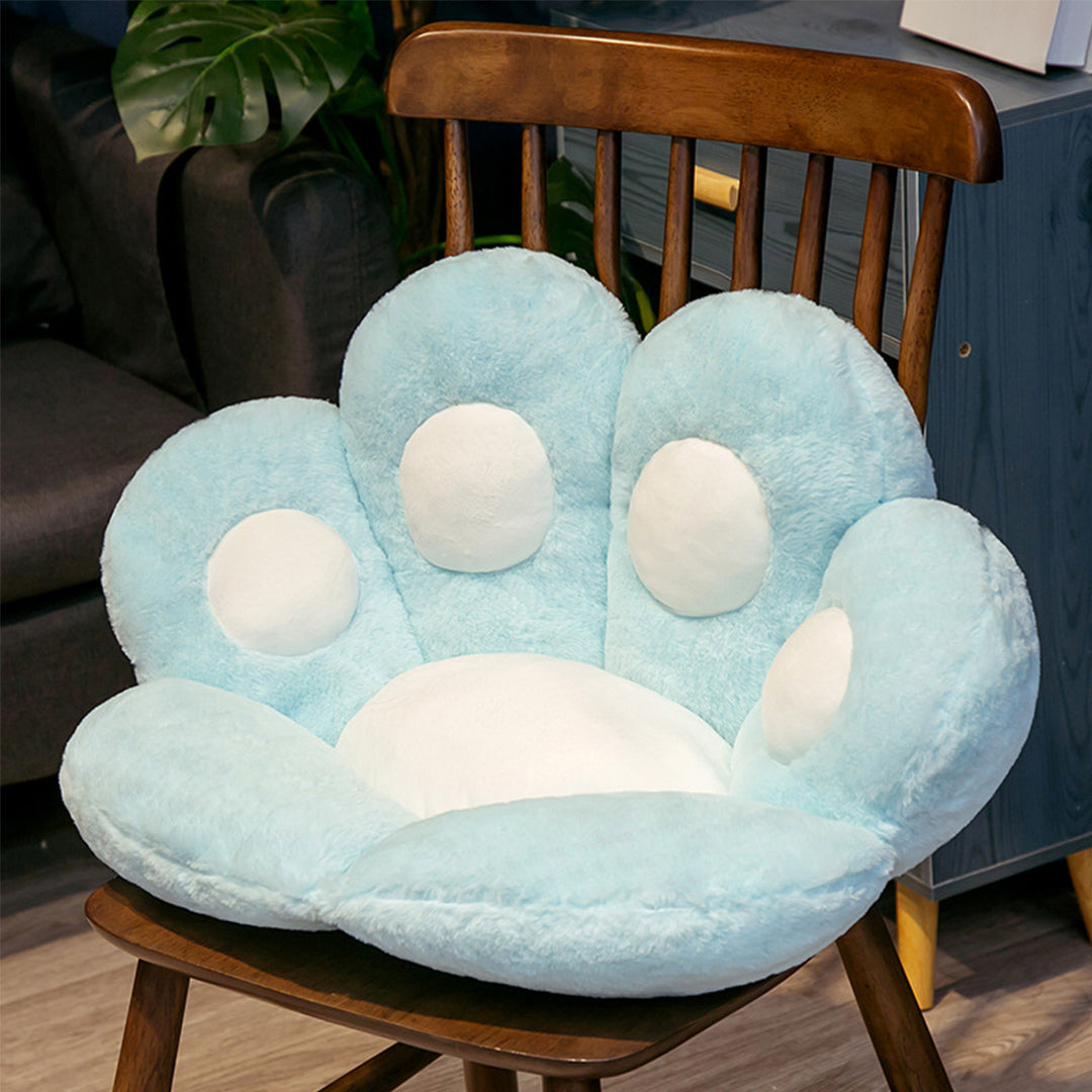 SOGA Blue Paw Shape Cushion Warm Lazy Sofa Decorative Pillow Backseat Plush Mat Home Decor-Chair & Sofa Cushions-PEROZ Accessories