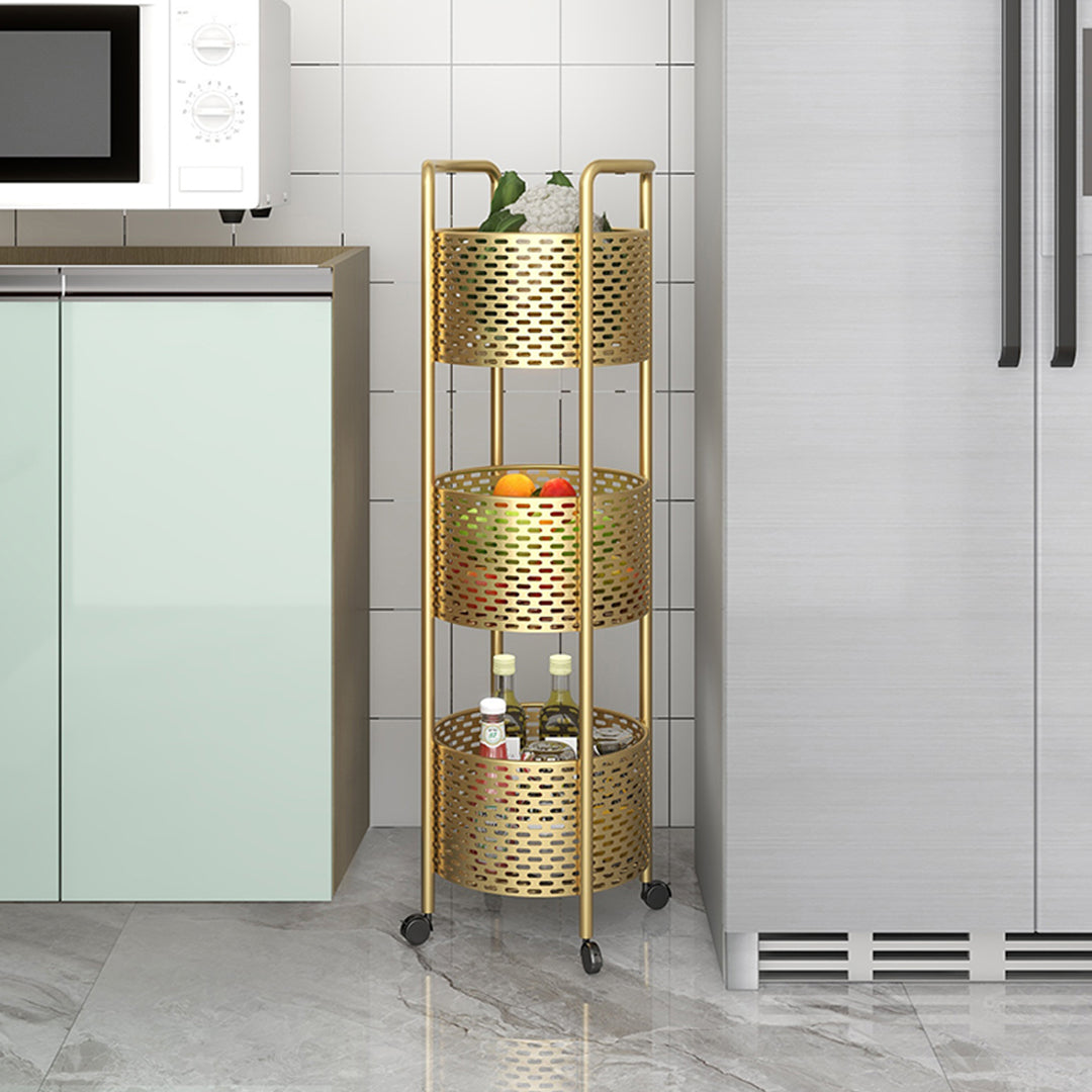 SOGA 3 Tier Bathroom Shelf Multifunctional Storage Display Rack Organiser with wheels-Bathroom Storage-PEROZ Accessories