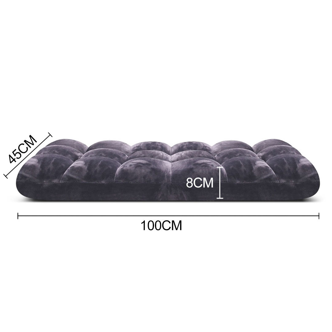 SOGA 4X Floor Recliner Folding Lounge Sofa Futon Couch Folding Chair Cushion Grey-Recliner Chair-PEROZ Accessories