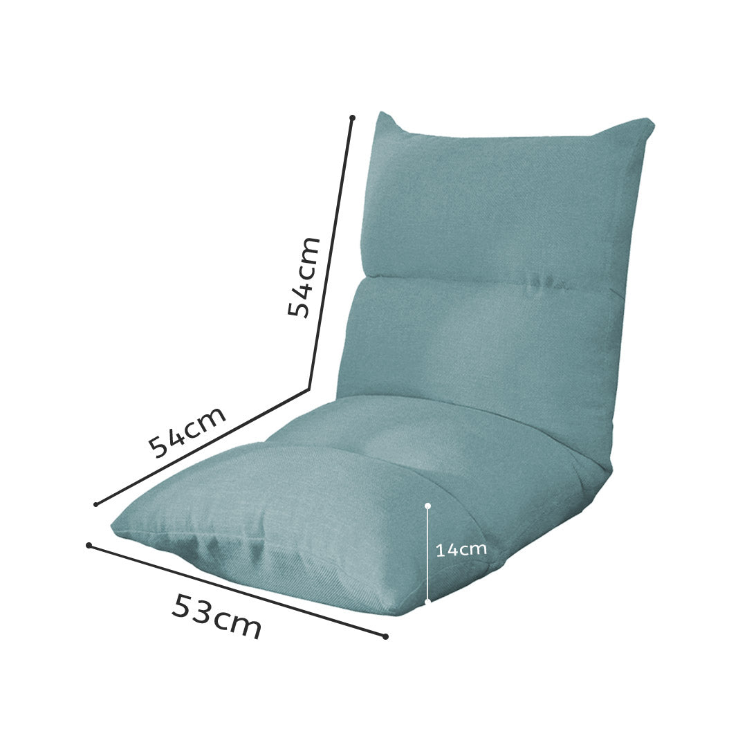 SOGA 2X Lounge Floor Recliner Adjustable Lazy Sofa Bed Folding Game Chair Mint Green-Recliner Chair-PEROZ Accessories
