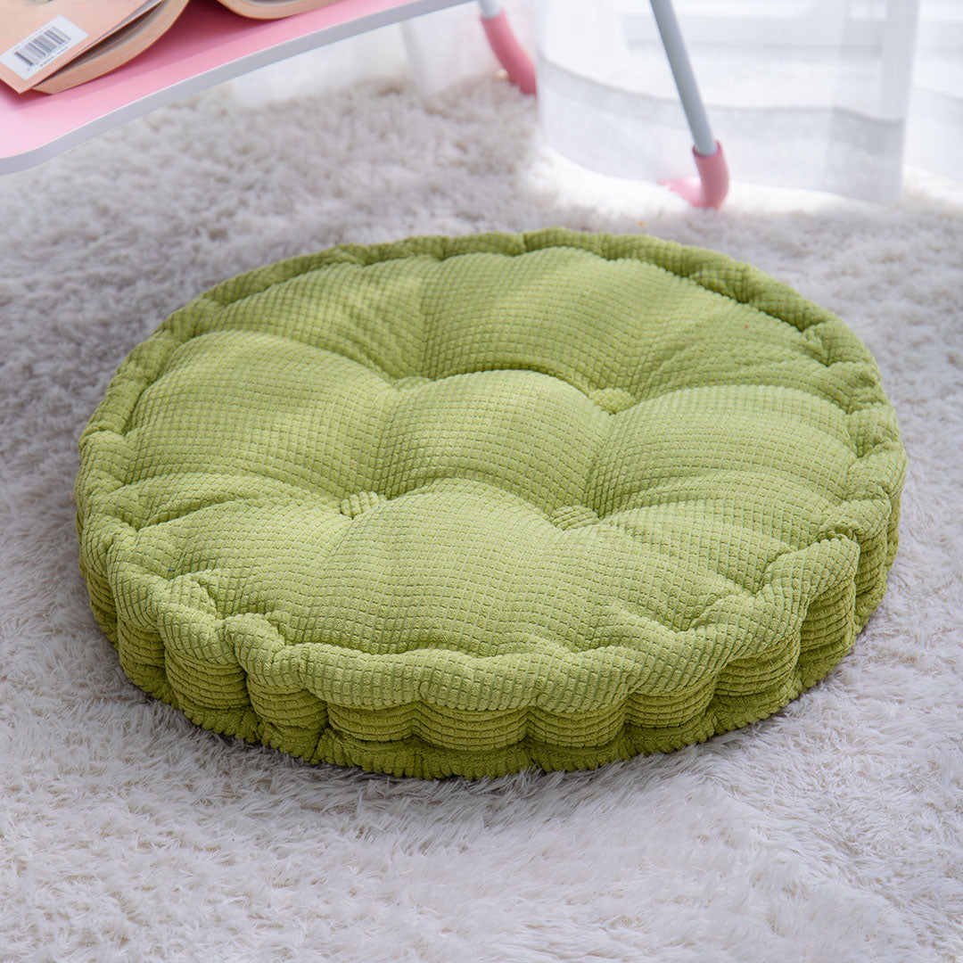 SOGA Green Round Cushion Soft Leaning Plush Backrest Throw Seat Pillow Home Office Decor-Chair & Sofa Cushions-PEROZ Accessories