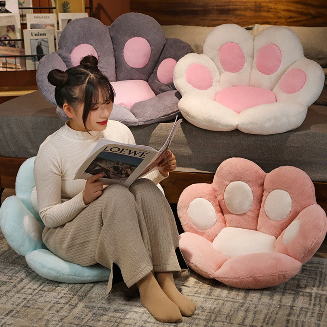 SOGA 70cm Mint Blue Paw Shape Cushion Warm Lazy Sofa Decorative Pillow Backseat Plush Mat Home Decor-Chair & Sofa Cushions-PEROZ Accessories