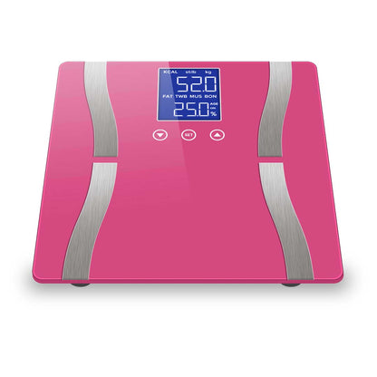 SOGA Glass LCD Digital Body Fat Scale Bathroom Electronic Gym Water Weighing Scales Pink-Body Weight Scales-PEROZ Accessories