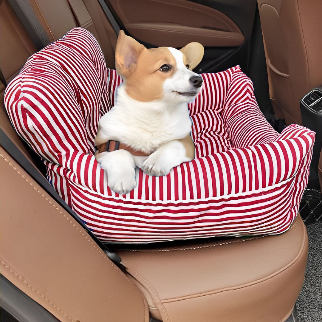 SOGA Red Pet Car Seat Sofa Safety Soft Padded Portable Travel Carrier Bed-Pet Carriers & Travel Products-PEROZ Accessories