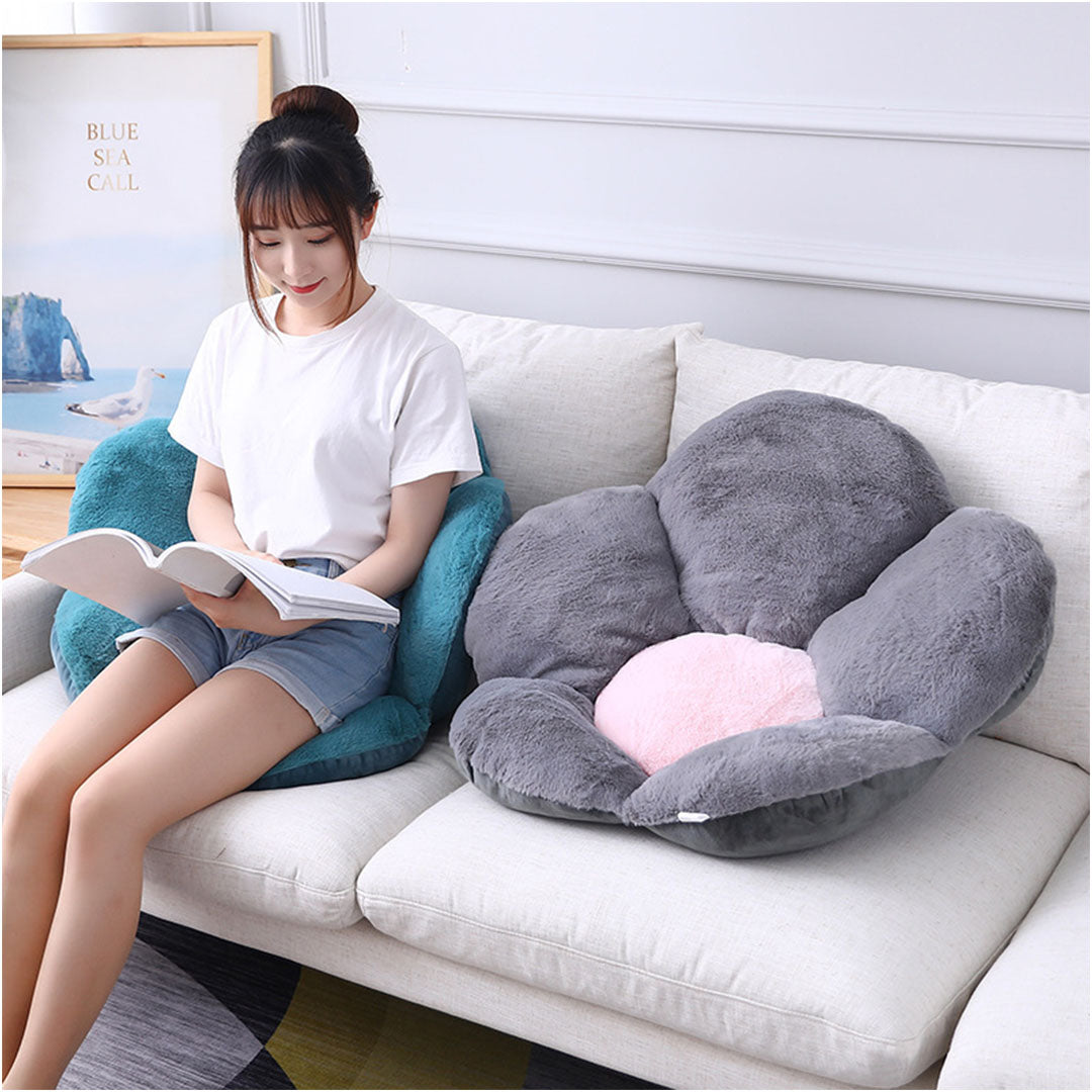 SOGA 2X Green Whimsical Big Flower Shape Cushion Soft Leaning Bedside Pad Floor Plush Pillow Home Decor-Chair & Sofa Cushions-PEROZ Accessories