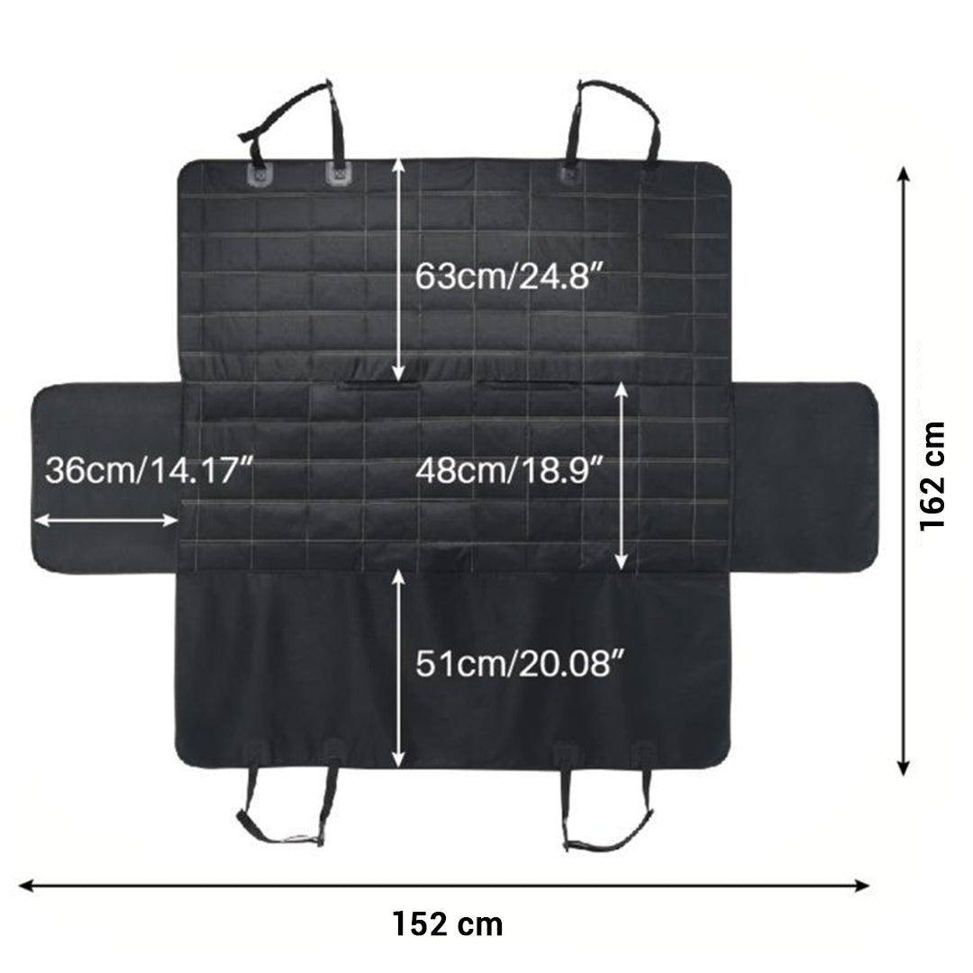 SOGA 2X Luxury Car Trunk Pet Mat Boot Cargo Liner Waterproof Seat Cover Protector Hammock Non Slip Pet Travel Essentials-Pet Carriers & Travel Products-PEROZ Accessories