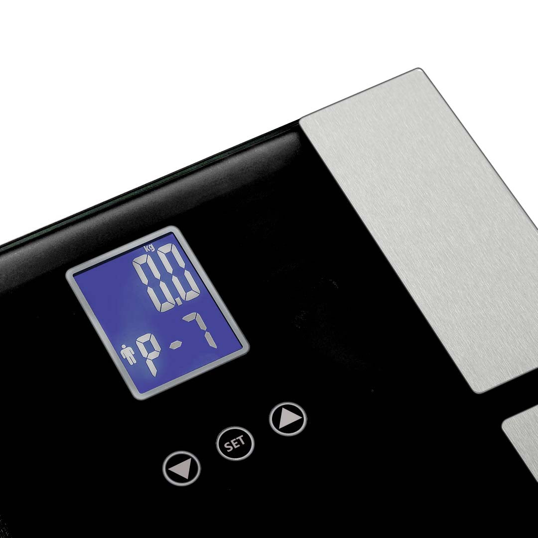 SOGA Digital Electronic LCD Bathroom Body Fat Scale Weighing Scales Weight Monitor Black-Body Weight Scales-PEROZ Accessories