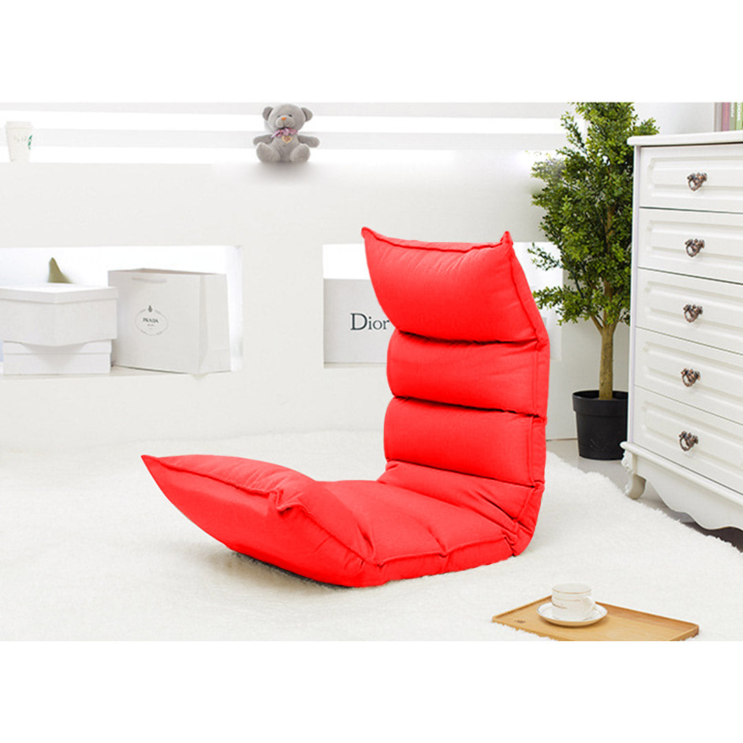 SOGA 4X Foldable Tatami Floor Sofa Bed Meditation Lounge Chair Recliner Lazy Couch Red-Recliner Chair-PEROZ Accessories