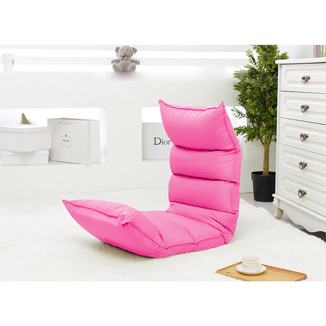 SOGA 2X Foldable Tatami Floor Sofa Bed Meditation Lounge Chair Recliner Lazy Couch Pink-Recliner Chair-PEROZ Accessories