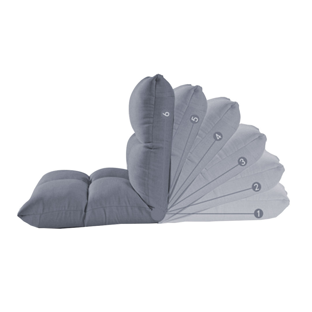 SOGA Lounge Floor Recliner Adjustable Lazy Sofa Bed Folding Game Chair Grey-Recliner Chair-PEROZ Accessories