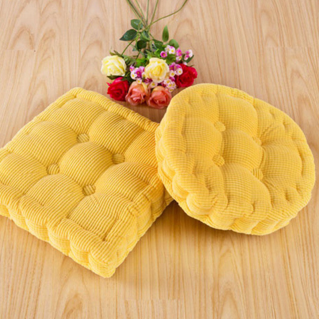 SOGA 4X Yellow Square Cushion Soft Leaning Plush Backrest Throw Seat Pillow Home Office Decor-Chair & Sofa Cushions-PEROZ Accessories