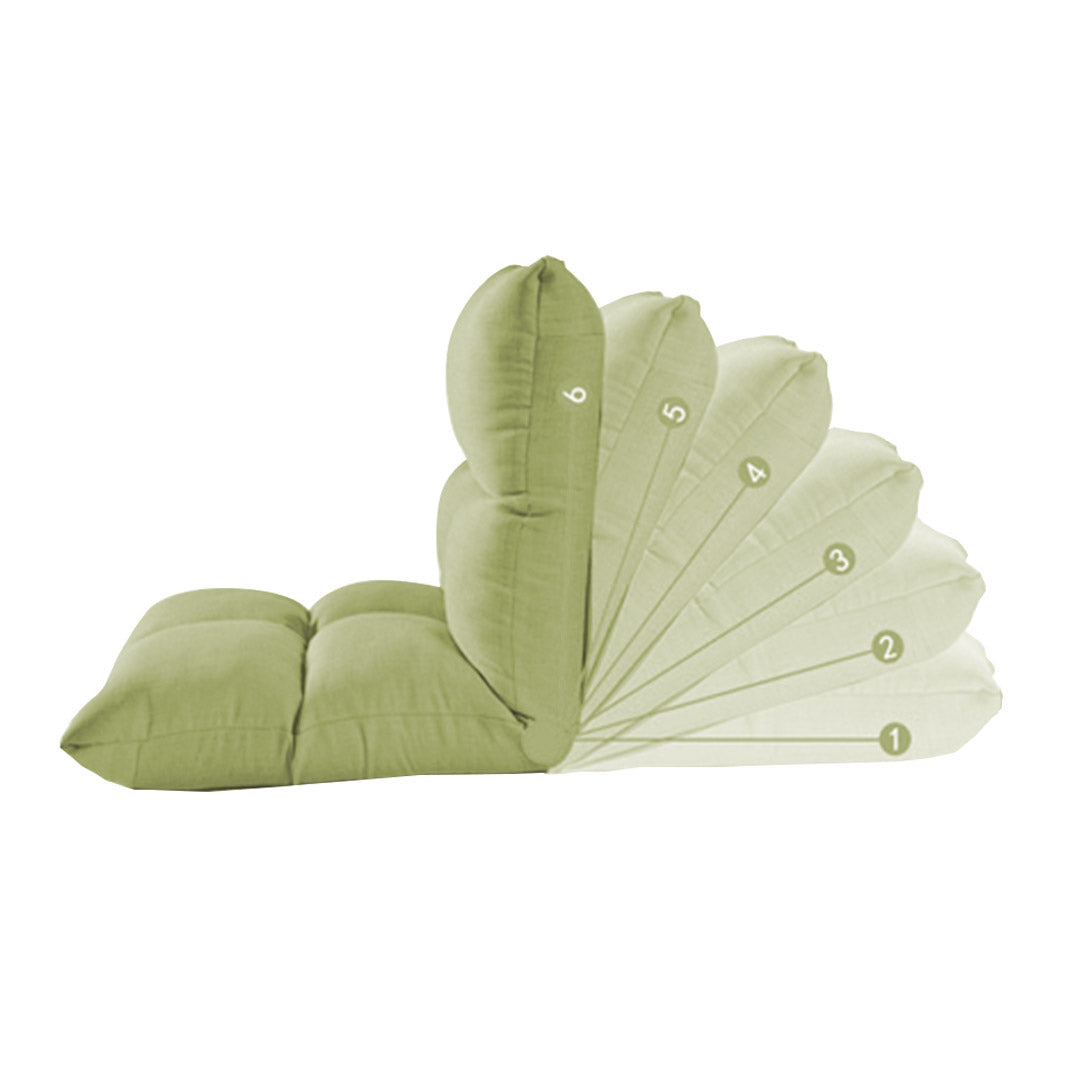 SOGA Lounge Floor Recliner Adjustable Lazy Sofa Bed Folding Game Chair Yellow Green-Recliner Chair-PEROZ Accessories