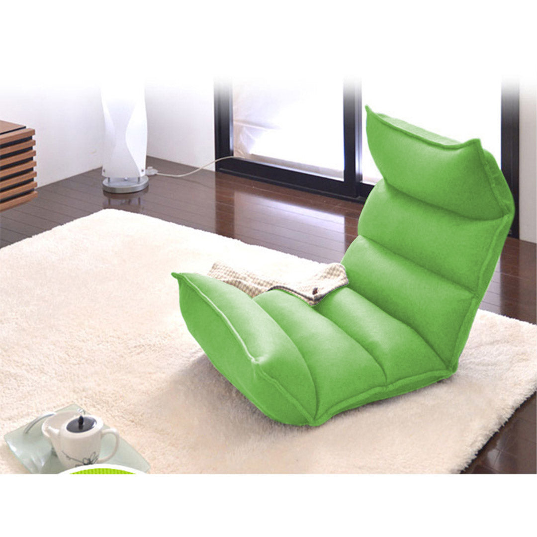 SOGA Foldable Tatami Floor Sofa Bed Meditation Lounge Chair Recliner Lazy Couch Green-Recliner Chair-PEROZ Accessories