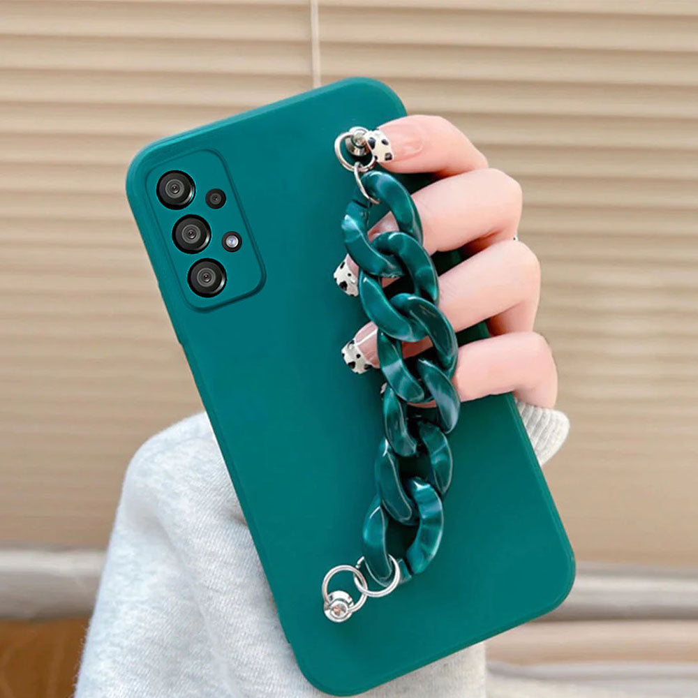 Anymob Samsung Mobile Marble Bracelet Phone Case in Luxurious Green Case Design For S10 S20 S21 S22 Plus Ultra FE Note With Wrist Strap Silicone Cover-Mobile Phone Cases-PEROZ Accessories