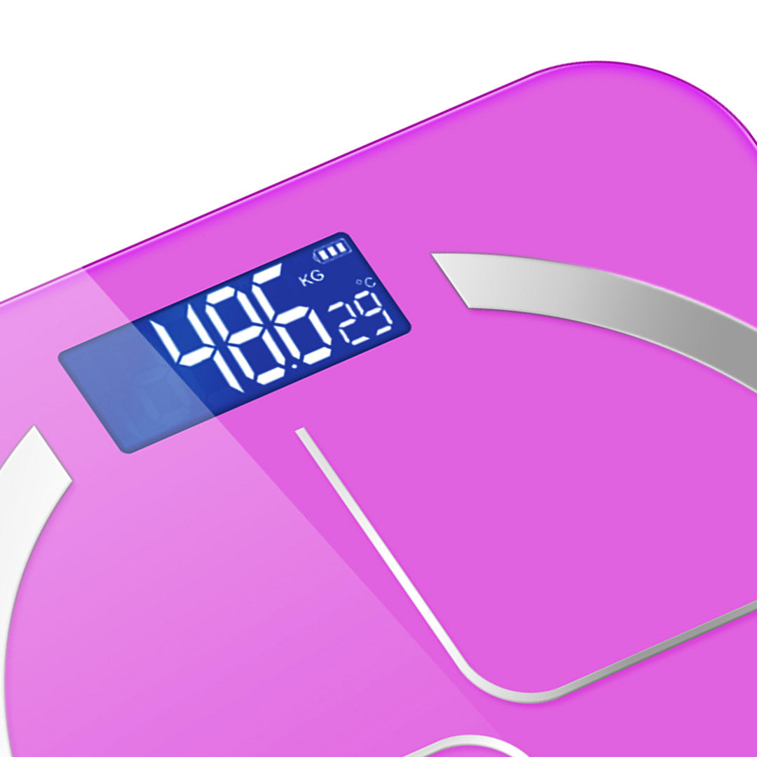 SOGA 180kg Glass LCD Digital Fitness Weight Bathroom Body Electronic Scales Pink-Body Weight Scales-PEROZ Accessories