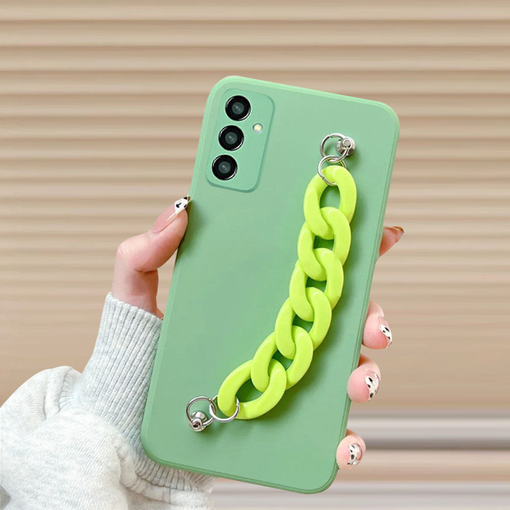 Anymob Samsung Mobile Marble Bracelet Phone Case in Yellow Green Case Design For S10 S20 S21 S22 Plus Ultra FE Note With Wrist Strap Silicone Cover-Mobile Phone Cases-PEROZ Accessories